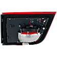 Passenger Side, Inner Tail Light, with Bulb, Halogen, Clear and Red Lens