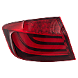 Driver Side, Outer Tail Light, with Bulb, LED, Red Lens, Base Model, Sedan