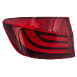 Driver Side, Outer Tail Light, with Bulb, LED, Red Lens, Base Model, Sedan
