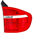 2007-2010 BMW X5 - Passenger Side, Outer Tail Light, with Bulb, Halogen, Clear and Red Lens