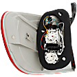 2007-2010 BMW X5 - Passenger Side, Outer Tail Light, with Bulb, Halogen, Clear and Red Lens