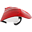 2007-2010 BMW X5 - Passenger Side, Outer Tail Light, with Bulb, Halogen, Clear and Red Lens