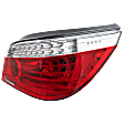 Passenger Side Tail Light, with Bulb, Halogen, Clear and Red Lens, Base Model, Sedan, Production Date From March 2008
