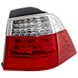 Passenger Side, Outer Tail Light, With Bulb, Halogen, Clear and Red Lens, Base Model, Wagon