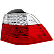 Passenger Side, Outer Tail Light, With Bulb, Halogen, Clear and Red Lens, Base Model, Wagon