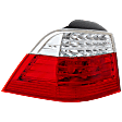 Driver Side, Outer Tail Light, with Bulb, Halogen, Clear and Red Lens, Base Model, Wagon