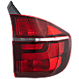 Passenger Side, Outer Tail Light, with Bulb, Halogen, Clear and Red Lens