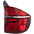 Passenger Side, Outer Tail Light, with Bulb, Halogen, Clear and Red Lens