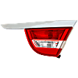 Passenger Side, Inner Tail Light, with Bulb, Halogen, Clear Lens