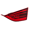Passenger Side, Inner Tail Light, with Bulb, Halogen, Red Lens