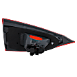 Passenger Side, Inner Tail Light, with Bulb, Halogen, Red Lens