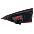 Driver Side, Inner Tail Light, with Bulb, Halogen, Red Lens