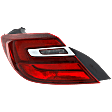 2014-2017 Buick Regal - Driver Side, Outer Tail Light, with Bulb, Halogen, Clear and Red Lens, With Chrome Trim