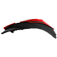 2014-2017 Buick Regal - Driver Side, Outer Tail Light, with Bulb, Halogen, Clear and Red Lens, With Chrome Trim