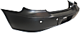 Rear Primed Bumper Cover, For Models Without Chrome Package, With Parking Aid Sensor Holes, With Molding Holes