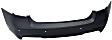 2017 BMW 330i xDrive - Rear Primed Bumper Cover, For Models With M Sport Package and Park Distance Control Sensor Holes, Sedan