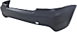 Rear Primed Bumper Cover, Base Model, Without Parking Aid Sensor Holes
