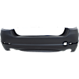 Rear Primed Bumper Cover, Base Model, Sedan, For Models Without M Package, Without Park Distance Control, CAPA Certified