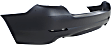 Rear Primed Bumper Cover, Base Model, Sedan, For Models Without M Package, Without Park Distance Control, CAPA Certified