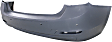 Rear Primed Bumper Cover, Base Model, With Parking Aid Sensor Holes, Without M Sport Line and Molding Holes, Sedan
