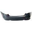 Rear Primed Bumper Cover, Base Model, Sedan, For Models Without M Package, Standard Type, Without Park Sensor and Molding Holes