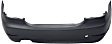 Rear Primed Bumper Cover, Base Model, Sedan, For Models Without M Package, Without Park Distance Control