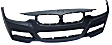 2017-2018 BMW 330i - Front Primed Bumper Cover, Sedan/Wagon, For Models With M Sport Package, Without Park Distance Control Sensor Holes and Headlight Washer Holes