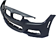 Replacement® 2013-2015 BMW 335i - Front Primed Bumper Cover, Sedan/Wagon, For Models With M Sport Package, Without Park Distance Control Sensor Holes and Headlight Washer Holes REPBM010301P