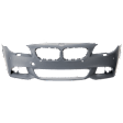 Front Primed Bumper Cover, Base Model, Sedan, With Park Distance Sensor Holes, Without Side View Camera Holes, For Models With M Aero Sport Package