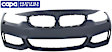 Front Primed Bumper Cover, For Models With M Sport Line Package, With Headlight Washer Holes and Fog Light Holes, Without Park Sensor, Except M4 Model, CAPA Certified