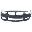 Front Primed Bumper Cover, Base Model, With M Sport Line, With Park Distance Control, With Headlight Washer Holes, With Fog Light Holes, CAPA Certified