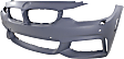 2015-2016 BMW 428i xDrive Gran Coupe - Front Primed Bumper Cover, Base Model, With M Sport Line Package, With Park Distance Control, Washer Holes and Fog Light Holes