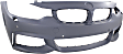 2015-2016 BMW 428i xDrive Gran Coupe - Front Primed Bumper Cover, Base Model, With M Sport Line Package, With Park Distance Control, Washer Holes and Fog Light Holes