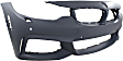 Front Primed Bumper Cover, Base Model, With M Sport Line Package, With Park Sensor, Washer Holes and Fog Light Holes