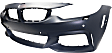 Front Primed Bumper Cover, Base Model, With M Sport Line Package, With Park Sensor, Washer Holes and Fog Light Holes, CAPA Certified