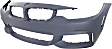 2016 BMW 428i Gran Coupe - Front Primed Bumper Cover, For Models With M Sport Package, Without Park Distance Control Sensor Holes and Headlight Washer Holes