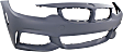 2016 BMW 428i Gran Coupe - Front Primed Bumper Cover, For Models With M Sport Package, Without Park Distance Control Sensor Holes and Headlight Washer Holes