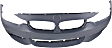 2016 BMW 428i Gran Coupe - Front Primed Bumper Cover, For Models With M Sport Package, Without Park Distance Control Sensor Holes and Headlight Washer Holes