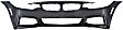2016 BMW 428i Gran Coupe - Front Primed Bumper Cover, For Models With M Sport Package, Without Park Distance Control Sensor Holes and Headlight Washer Holes