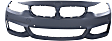 2014-2016 BMW 428i - Front Primed Bumper Cover, Base Model, With M Sport Line Package, With Park Distance Control and Fog Light Holes, Without Headlight Washer Holes