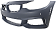 2014-2016 BMW 428i - Front Primed Bumper Cover, Base Model, With M Sport Line Package, With Park Distance Control and Fog Light Holes, Without Headlight Washer Holes