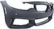 2014-2016 BMW 428i - Front Primed Bumper Cover, Base Model, With M Sport Line Package, With Park Distance Control and Fog Light Holes, Without Headlight Washer Holes