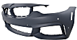 2015 BMW 428i - Front Primed Bumper Cover, For Models With M Sport Package, Park Assist System and Park Distance Control Sensor Holes, Without Side View Camera and Headlight Washer Holes