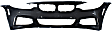 2015 BMW 428i - Front Primed Bumper Cover, For Models With M Sport Package, Park Assist System and Park Distance Control Sensor Holes, Without Side View Camera and Headlight Washer Holes