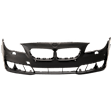 Front Primed Bumper Cover, Base Model, Sedan, For Models Without M Package, With Park Distance Control, Without Side View Cam, CAPA CERTIFIED