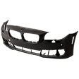 Front Primed Bumper Cover, Base Model, Sedan, For Models Without M Package, With Park Distance Control, Without Side View Cam, CAPA CERTIFIED