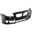 Front Primed Bumper Cover, Base Model, Sedan, For Models Without M Package, With Park Distance Control, Without Side View Cam, CAPA CERTIFIED