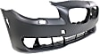 Front Primed Bumper Cover, Base Model, Sedan, For Models Without M Package, With Fog Light Holes, Without Parking Aid Sensor Holes, CAPA Certified