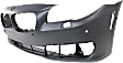 Front Primed Bumper Cover, Base Model, Sedan, For Models Without M Package, With Park Distance Control and Side View Cam, CAPA CERTIFIED