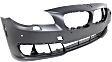 Front Primed Bumper Cover, Base Model, Sedan, For Models Without M Package, With Park Distance Control and Side View Cam, CAPA CERTIFIED